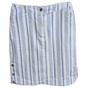 ORIGINAL DUCK HEAD  LONG ISLAND BLUE AND WHITE SOFT DENIM  CASUAL SKIRT (8)